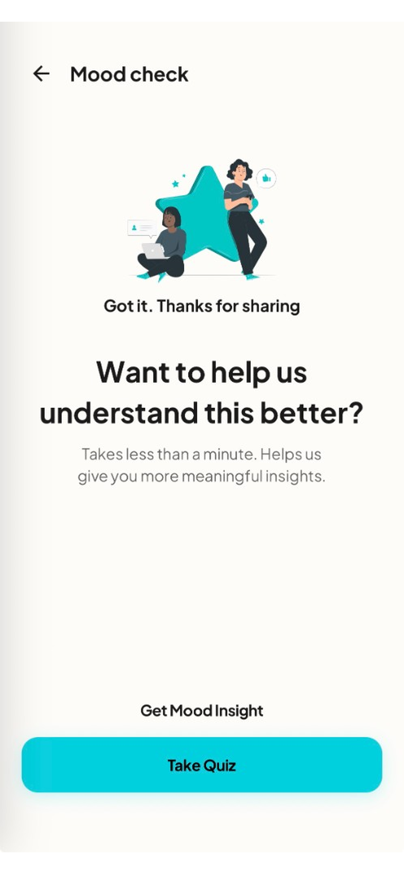 Daily Relationship Quizzes screen