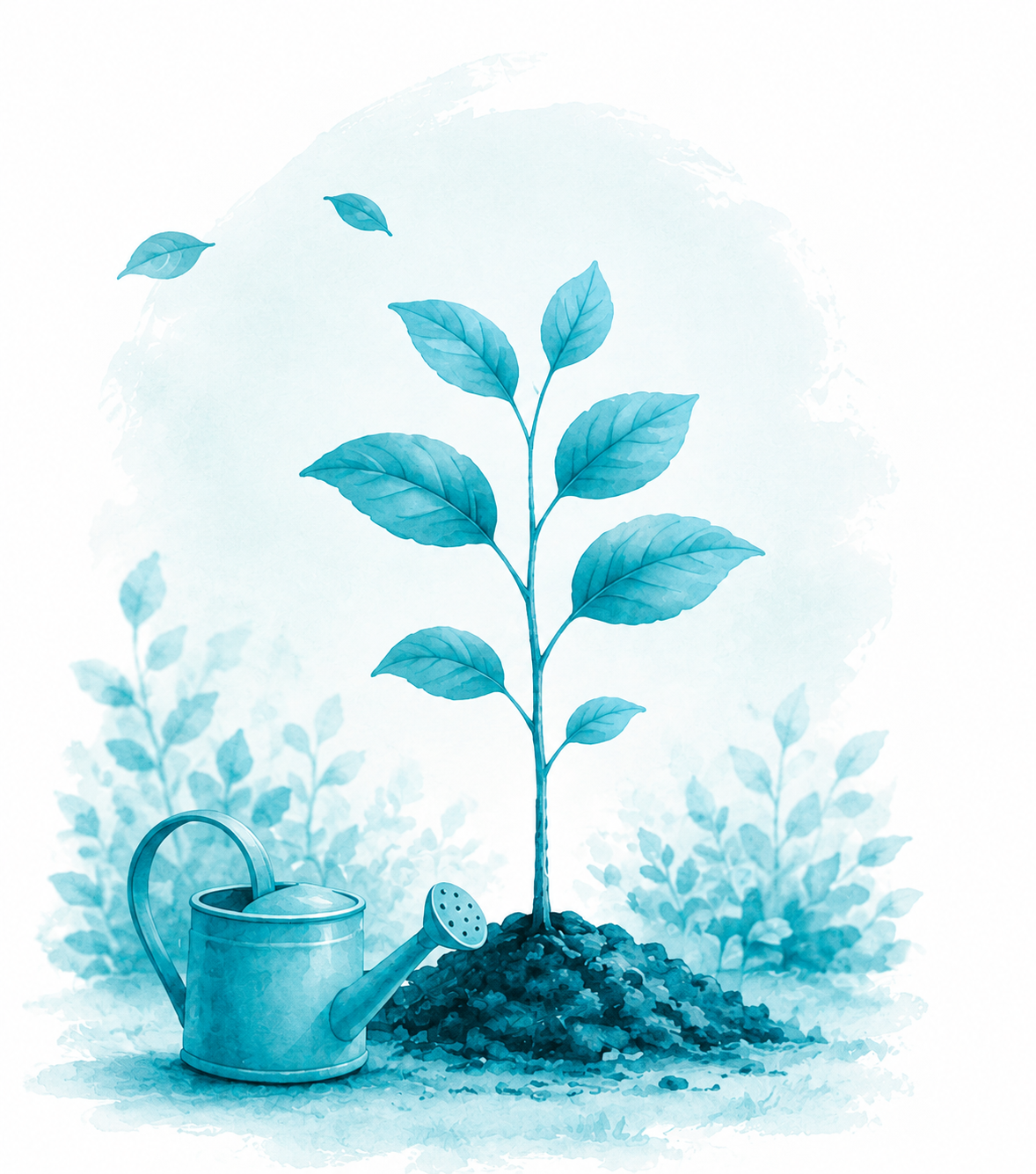 A growing garden plant